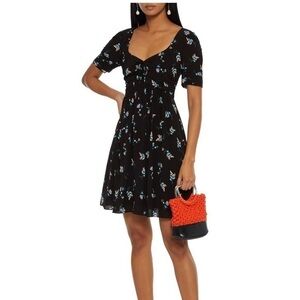 Diane Von Furstenberg Tinsley Floral print crepe de chine mini dress Size 4